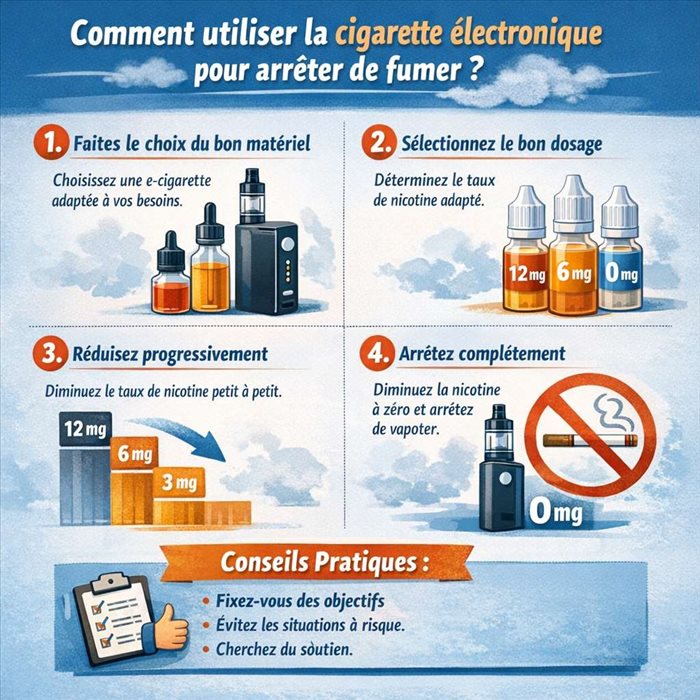 Comment utiliser la cigarette électronique pour arrêter de fumer ?