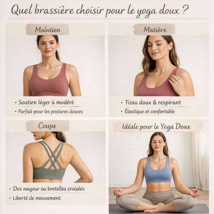Quelle brassière confortable adopter pour une pratique de yoga doux ?